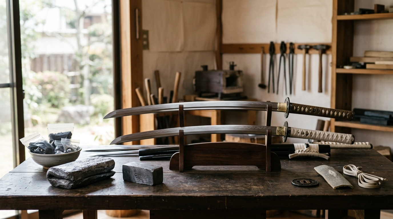 How do construction methods and materials determine sword performance?